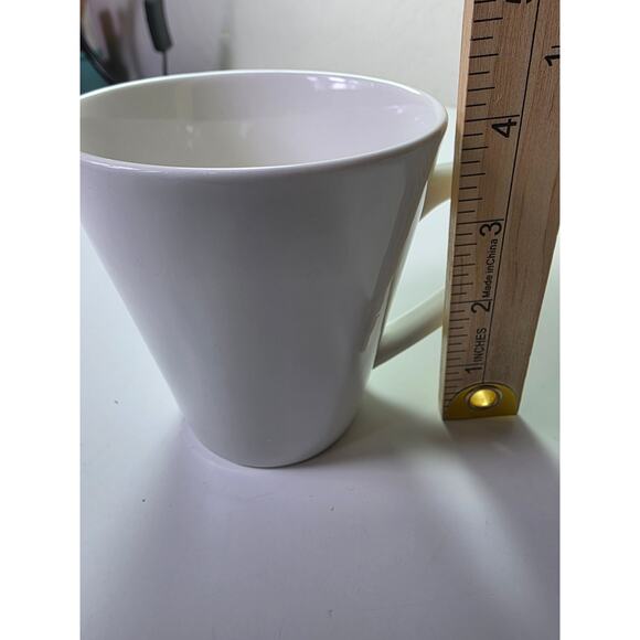 THOMSON POTTERY White Quadro Cup Tea Coffee Mug Set of 4 - Picture 7 of 10